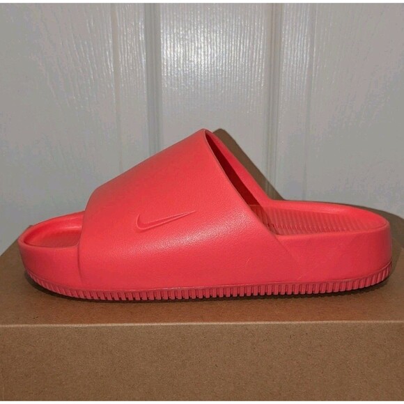 Woman's Chunky Slip On Sandals Nike Calm Slide - NWT Size 8 Magic Ember - Picture 2 of 10
